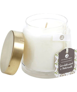 Northern Lights Sandalwood and Patchouli Scented Candle 10 oz, white gla... - £27.32 GBP