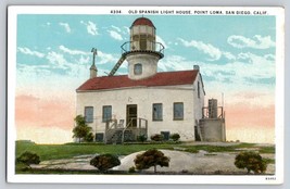 Postcard CA California San Diego Point Loma Old Spanish Lighthouse White Border - $9.90