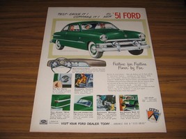 1951 Print Ad The '51 Ford Monarch of Canada - £11.36 GBP