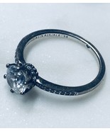 PANDORA Clear Sparkling Crown Solitaire Ring Sz 8.25 - $70.00