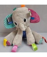 Bright Starts Elephant Lovey Taggie Plush Pals Stuffed Toy Rattle Lovey - £9.76 GBP