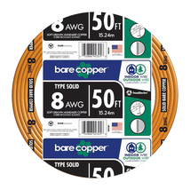 8-Gauge Bare Copper Wire – Solid Soft‑Drawn Uninsulated Copper Conductor - $52.31