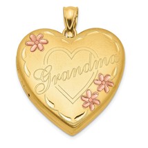 14K 2 Tone Gold Filled 4 Frame Grandma Heart Locket - £136.55 GBP