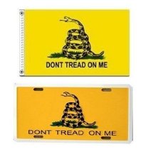 3x5 Gadsden Culpeper Flag and Gadsden License Plate Tea Party Gift Set B... - £6.07 GBP