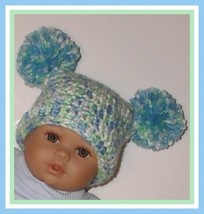 Preemie Boys Hat, Boy Baby Beanie, Extra Small Boys Hat, Blue Mint Green Beanie - £8.78 GBP