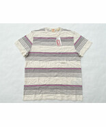 Levis Vintage LVC Casuals 1960 Mens XXL Beige Striped Crew Pocket T-Shirt - $80.75
