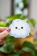 Cute Fluffy Cloud Sticker - 3x3 Inch // Waterproof &amp; Durable Vinyl Stick... - $2.99