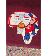 vintage budweiser advertisment sticker {budman- basketball} - £15.73 GBP