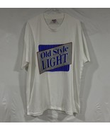 Old Style Light Beer Shirt Mens XL Vintage Single Stitch Hanes Heavy Weight - $22.28