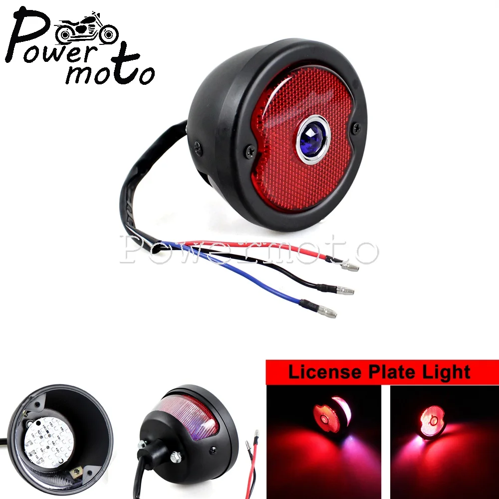 STOP LED Replica Motorcycle Taillights Cafe Racer Stop ke Lamp License P... - £110.08 GBP