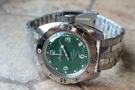 Russian Mechanical Automatic Wrist Watch Vostok Amphibian Diver 150348 - £98.86 GBP