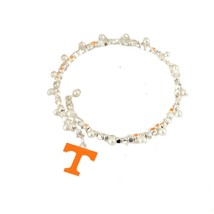 Tennessee Volunteers Enamel Logo &amp; Pearl Stretch Bracelet - $13.85