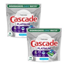 Pack of 2 Cascade Platinum Fresh Scent Pods Dishwasher Detergent 14/Pack... - $471.87 MXN