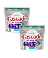 Pack of 2 Cascade Platinum Fresh Scent Pods Dishwasher Detergent 14/Pack... - $471.87 MXN