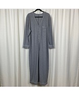 Softies Cozy Long-Sleeve V-Neck Knit Jumpsuit Sleepwear - Light Blue - $40.00