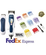 WAHL 1395 Color Pro Corded 15 Piece Hair Clipper Kit trimmer detailer 220V - £39.14 GBP