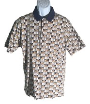 GOLF CLASSICS Men&#39;s Short Sleeve Button Down Golf Polo Shirt Large - $5.93