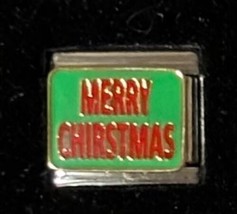 Merry Christmas Wholesale Italian Charm Enamel Link 9MM K45-2 - $15.00