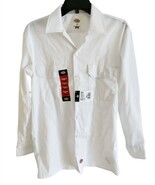 Dickies Work Shirt Small Button-up White  RN20697 / CA01095 Pockets Long... - $29.69