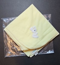 Vintage 1960s Angelfluff Baby Blanket By Hollywood Needlecraft Ca Yellow - £47.47 GBP