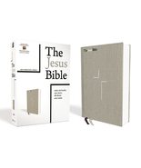 The Jesus Bible, NIV Edition, Cloth over Board, Gray Linen, Comfort Prin... - $19.99