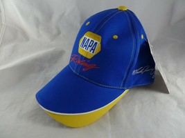NAPA Racing Hat Blue &amp; Yellow Ron Capps &amp; Martin Truex Embroidered Strapback - £11.07 GBP