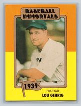 Lou Gehrig Baseball Immortals  Baseball Card (026) - £3.98 GBP