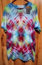 Handmade Tie Dye Large Gildan T-shirt Multi Color 100% Heavy Cotton Unisex - $17.82
