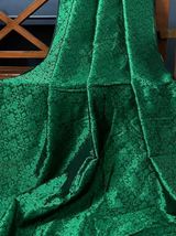 Brocade Fabric Green damask Fabric, Wedding Bridal Fabric, Abaya Fabric - NF375 - £5.18 GBP+