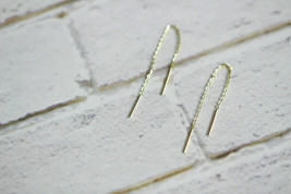 14ct Solid Gold Celebrity Chain  Earrings Handmade - 14K, fine, shiny, elegant - £74.72 GBP