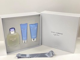 Dolce &amp; Gabbana Light Blue 3 Pcs Gift Set For Men -NEW WITH BOX - £62.94 GBP