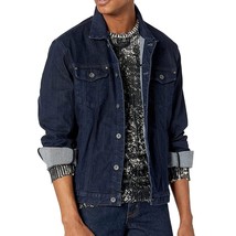 John Varvatos Men&#39;s Denim Trucker Jean Jacket Button Front Pockets Indig... - £100.42 GBP