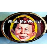 WHAT ME WORRY? Alfred E. Neuman  Epoxy PHOTO BUCKLE - New - £13.97 GBP