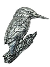 King Fisher Bird Pin Badge Brooch Freedom Nature Pewter Badge Lapel Unis... - £6.57 GBP
