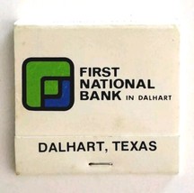 First National Bank Dalhart Vintage Matchbook Texas Collectible Unused E... - $14.99
