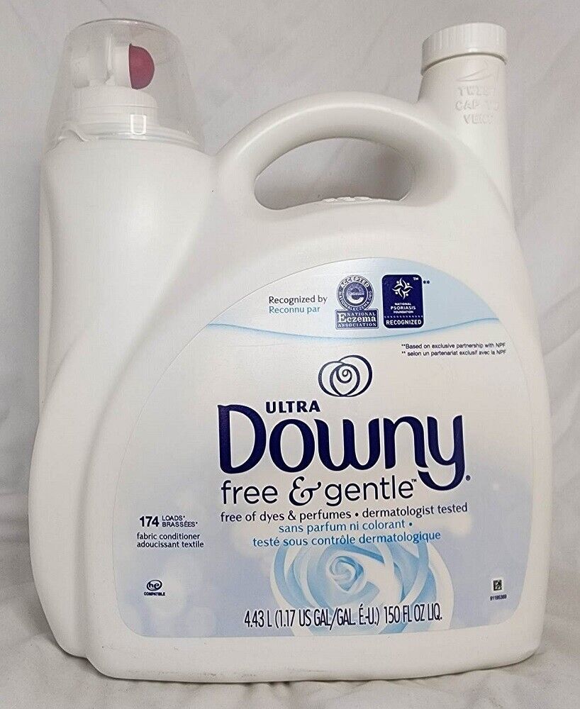 Downy Ultra Free & Gentle Liquid Fabric Softener, 174 Loads 150 oz - £27.68 GBP