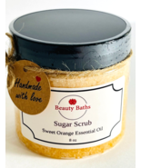 Sweet Orange Sugar Scrub Exfoliating Body Scrub gift for her sugar bath ... - $9.45