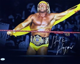 Hulk Hogan Signed 16x20 WWE Shirt Rip w/ Belt Wrestling Photo JSA - £189.69 GBP