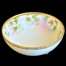 Antique Royal Rudolstadt Hand Painted White Floral and Gold Tri-Footed B... - £16.77 GBP