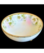 Antique Royal Rudolstadt Hand Painted White Floral and Gold Tri-Footed B... - £16.51 GBP