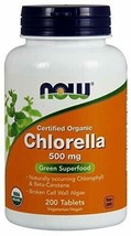 Chlorella (Organic) 500 mg - 200 Tablets by NOW - £15.97 GBP