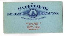 Potomac Insurance Co. Blotter BUYER &amp; IIAMS Real Estate Bethlehem Pennsylvania - £6.99 GBP