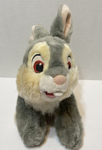 Vintage Disney Bambi Beanie Plush Thumper Rabbit Bunny Gray White 10 - £11.61 GBP