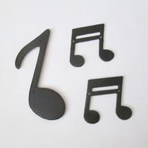 3 Metal Musical Note Lot Wall Hangings Eighth Note Beamed Notes Set - $22.74