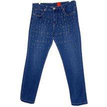 V Cristina Women&#39;s size 14 Stretch Denim Skinny Embellished Blue Jeans 3... - $17.99