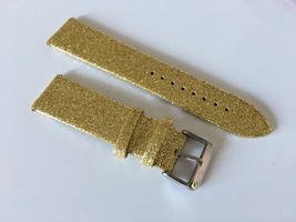 Shiny Glitter Gold Pink PU Leather For Samsung Huawei Watch Strap Band 22mm - £23.46 GBP