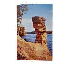 Postcard Chimney Rock Dells Of The Wisconsin River Wisconsin Chrome Unpo... - £5.40 GBP