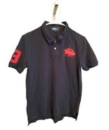 Polo Ralph Lauren Polo Shirt Boys Size L 14-16 Big Pony Blue Short Sleeve - £11.84 GBP