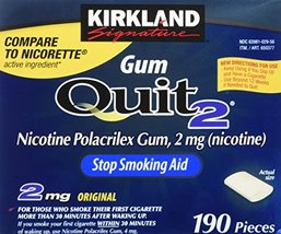 Kirkland Signature Quit Smoking Gum, 2 mg, 380 Count - £46.19 GBP