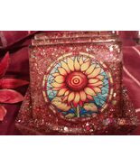 Coaster SET of 4 and Holder Gorgeous Fall SUNFLOWERS Unique Mixed Media ... - $421.49 MXN